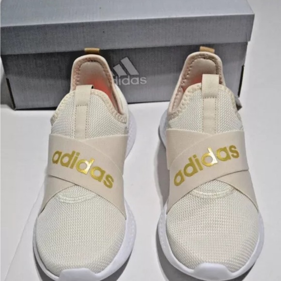 Adidas Women's Puremotion Adapt Running Shoes Beige Off White Gold Size 5.5 - Picture 10 of 11